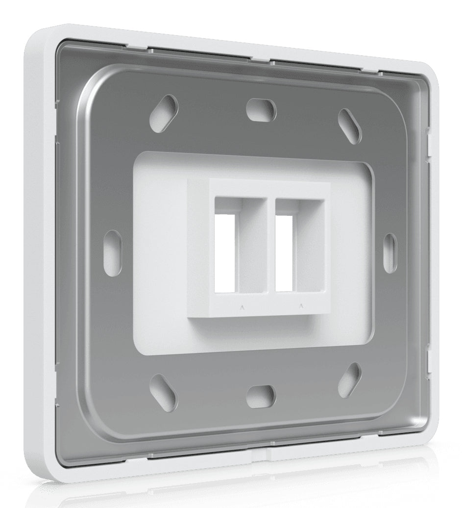 Ubiquiti Keystone-Modul RJ45, 2×RJ-45, Polycarbonat/Stahl, 118×88×9,6 mm, Schrauben enthalten, 4er-Pack – weiss