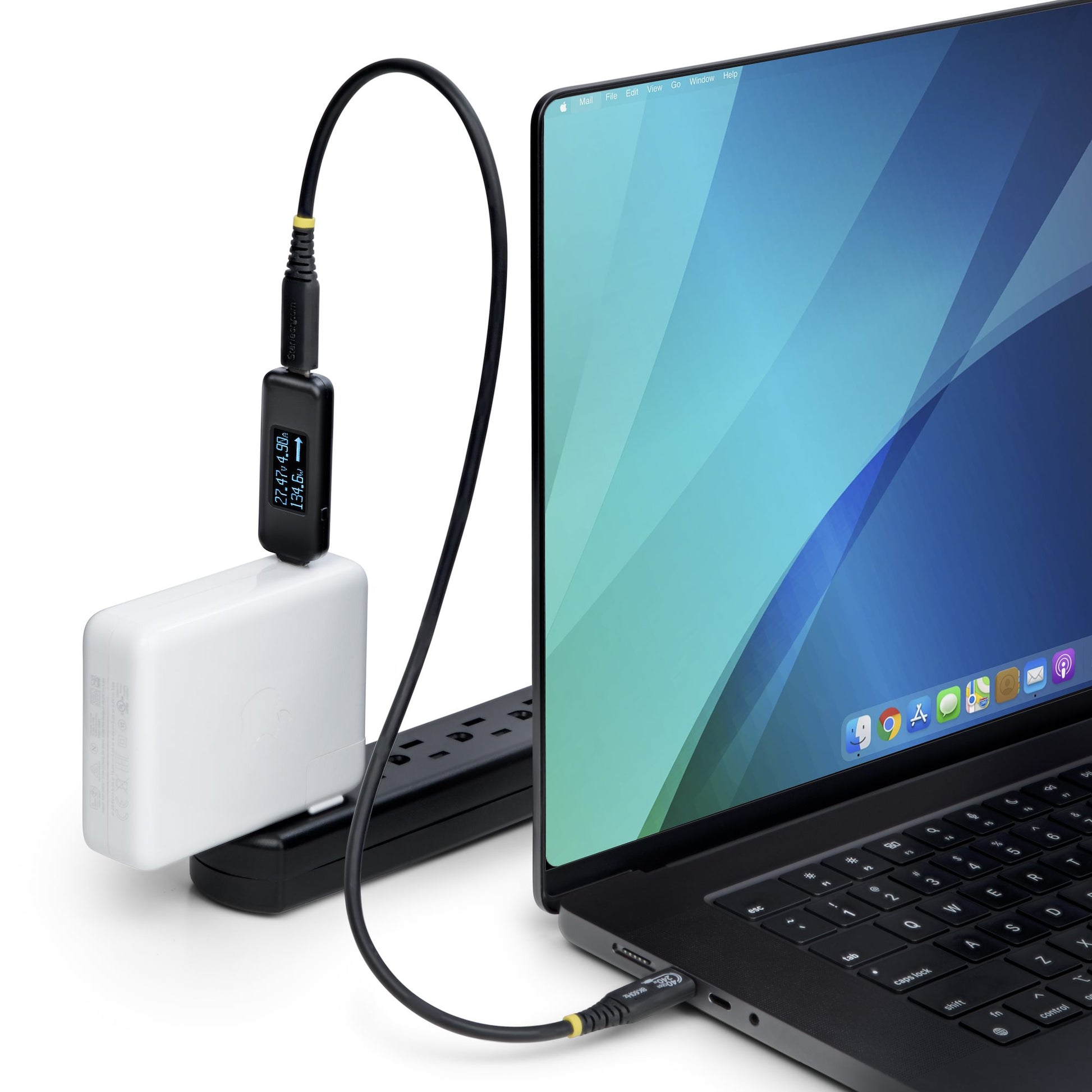 StarTech.com USB-C-Leistungstester – 4,5–50 V, bis 6,5 A, 240 W, OLED, für USB-C PD, Schwarz