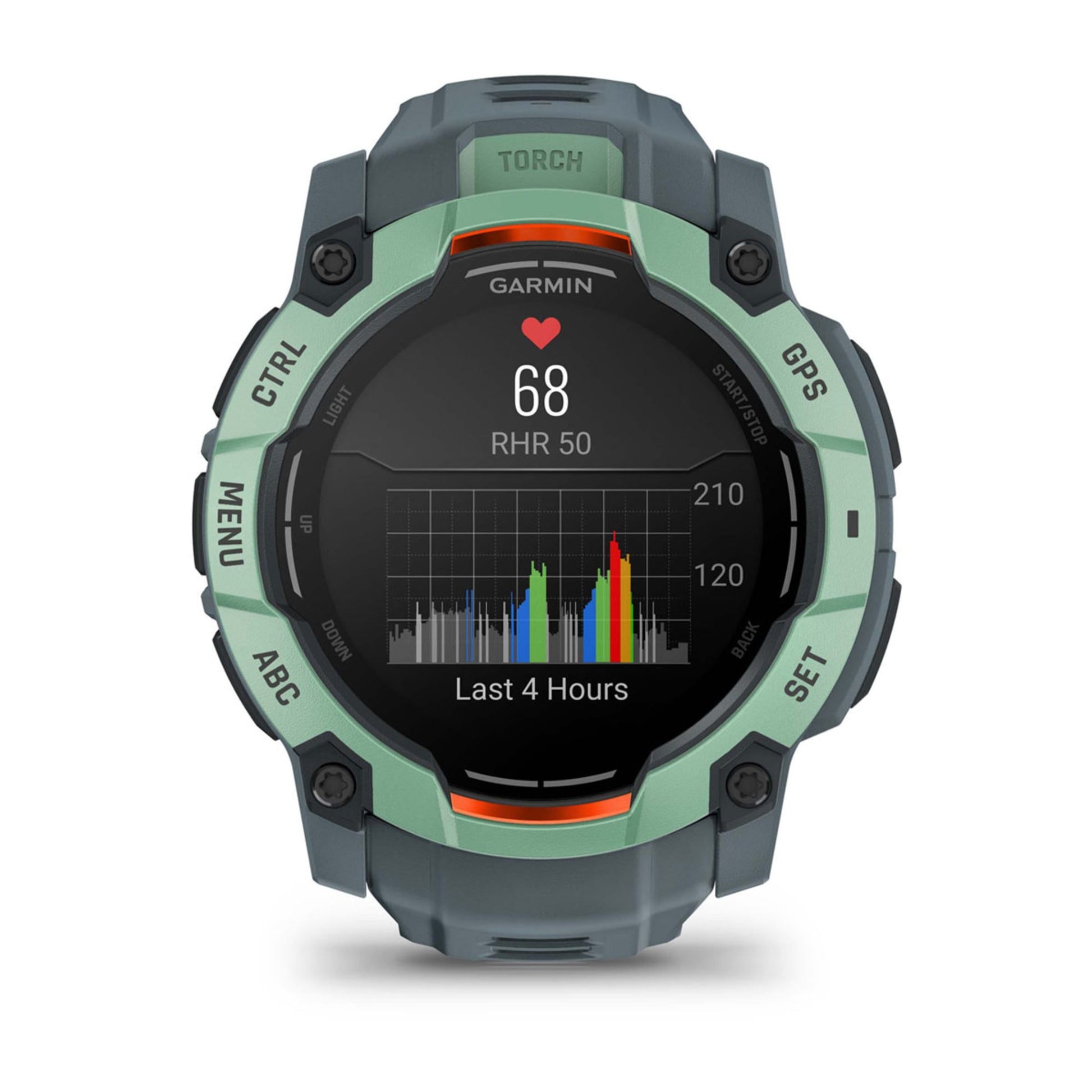 Garmin Instinct 3 – GPS-Smartwatch – 50 mm, 1,3", GPS, AMOLED, 10 ATM, Grün, Sportarmband