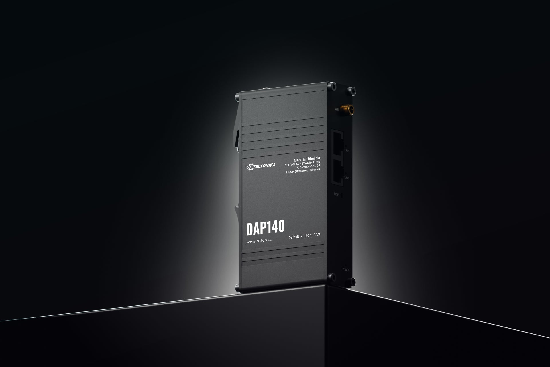 Teltonika DAP140 – Access Point – Wi‑Fi 4 (2,4 GHz), 300 Mbit/s, PoE, Wandmontage