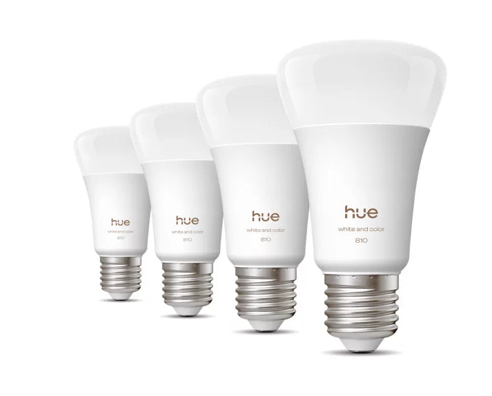 Philips Hue Leuchtmittel – E27, 810 lm, 4er-Pack – für Apple HomeKit