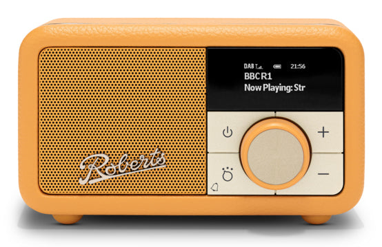 Roberts Radio Roberts Revival Petite 2 – DAB-/Internetradio – Tischradio – UKW, Bluetooth – Dunkelgelb