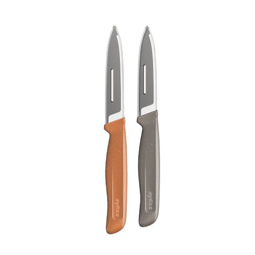 Zyliss 2-teiliges Messerset, Edelstahl, Kunststoffgriff Orange