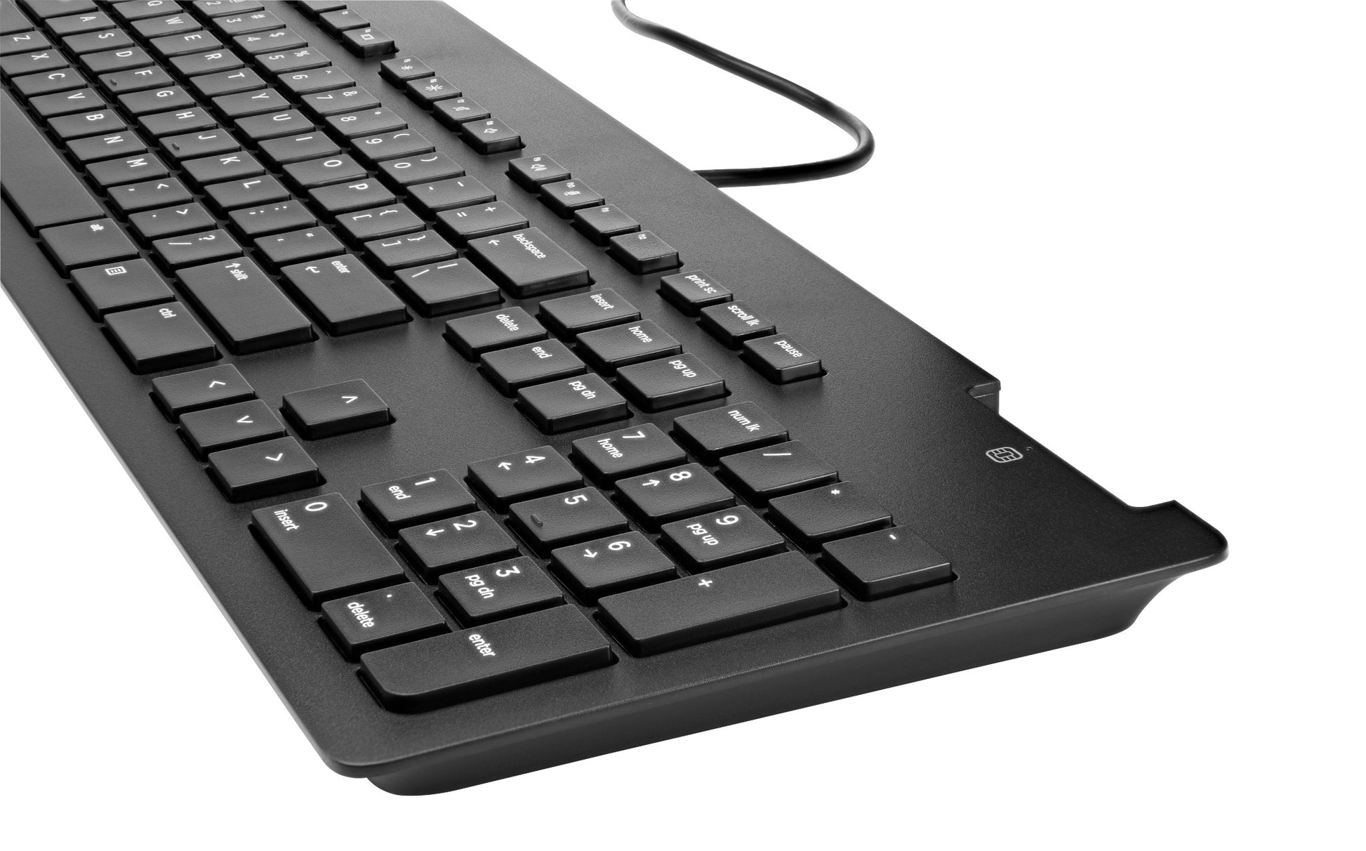 HP Slim v2 Smartcard Tastatur – kabelgebunden, USB-A – QWERTY – Schwarz