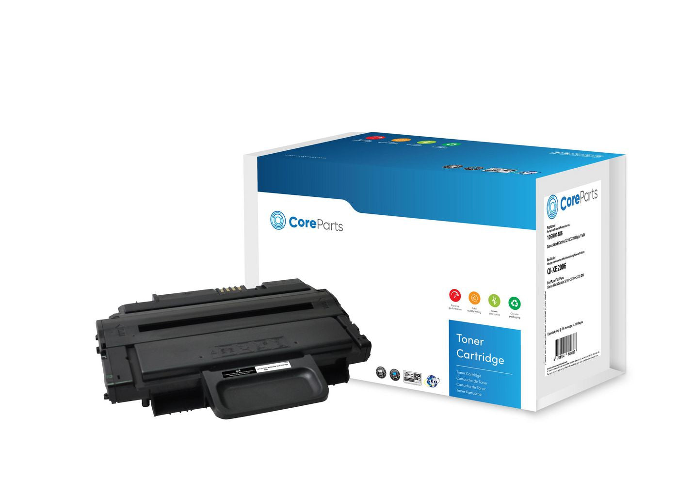 CoreParts 106R01486 Schwarzer Toner – Kompatibel XL – 4'100 Seiten – für Xerox WorkCentre 3210/3220