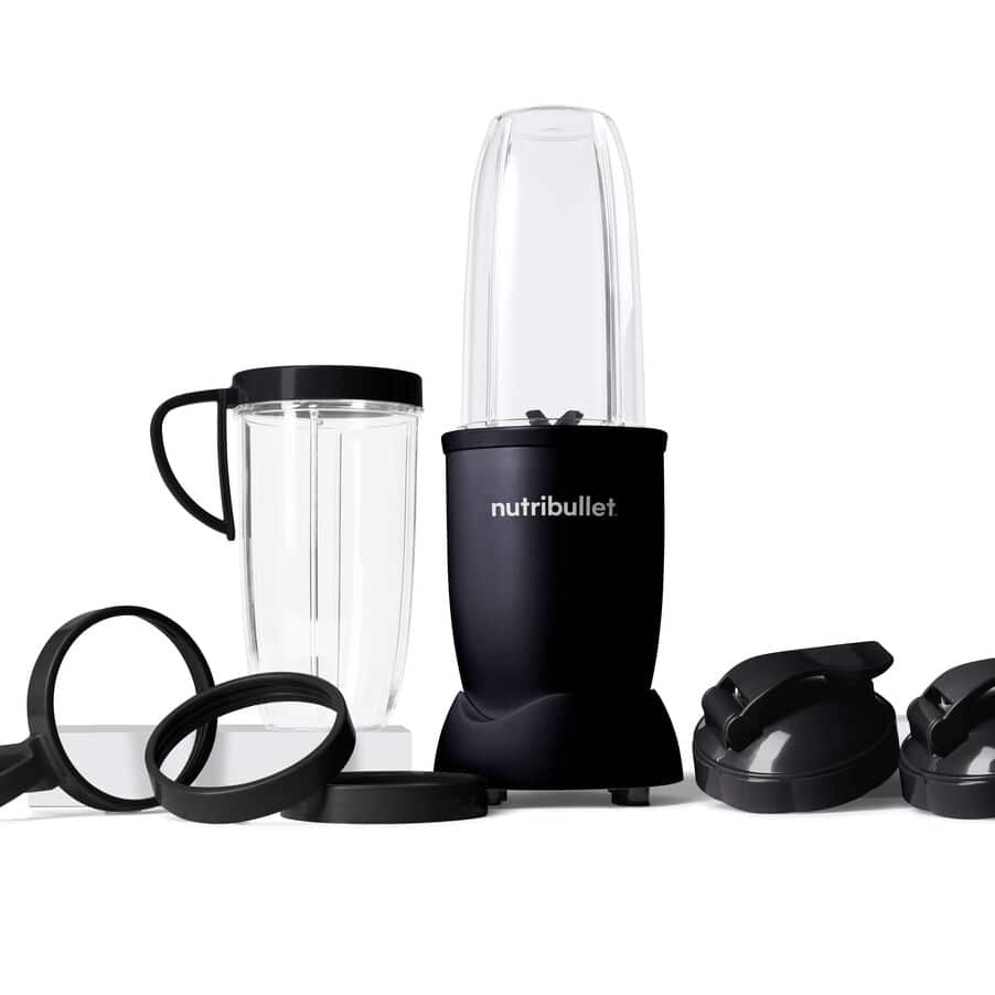 NutriBullet Smoothie-Mixer NB910MAB – 0,9 l, 900 W, Eis-Crusher – Schwarz matt