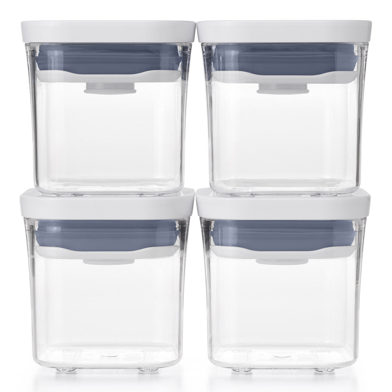 OXO Vorratsdose 190 ml, Ø 7,9 × 7,9 cm, Kunststoff, 4er-Set, transparent