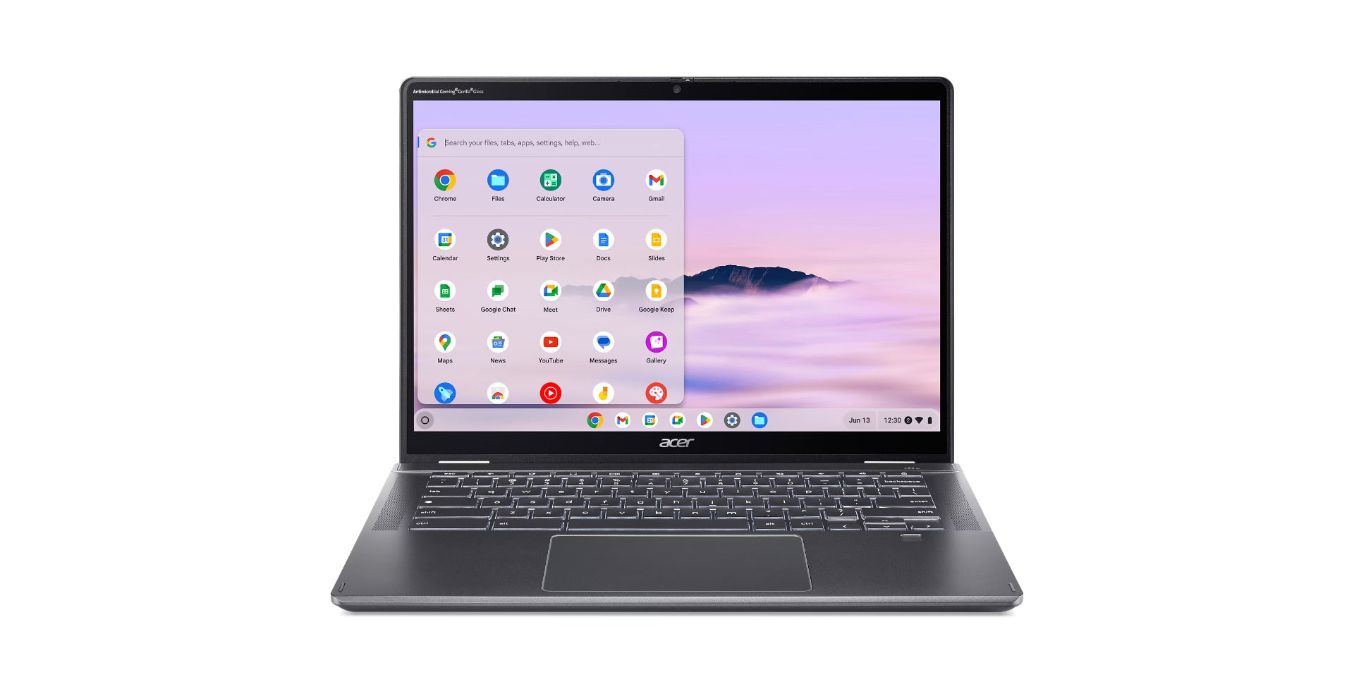 Acer Chromebook Plus Spin 514 – Wi‑Fi, Bluetooth, USB‑C – Netzteil 65 W – 320 × 231,1 × 20,9 mm