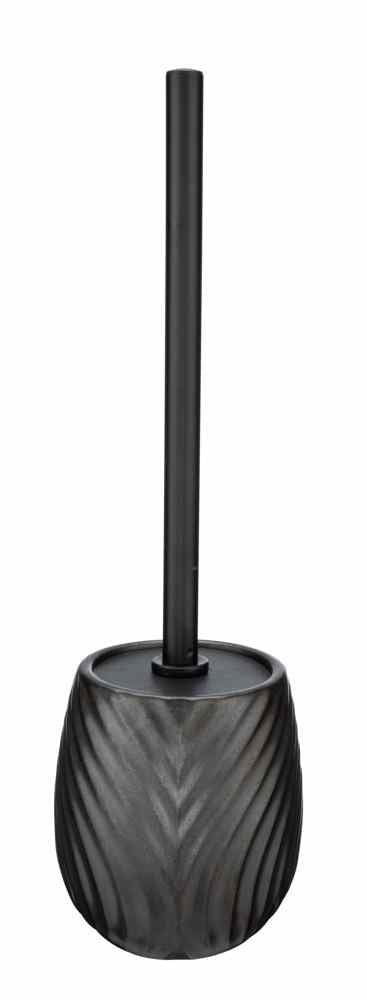 WENKO WC-Bürstenset – Keramik, Anthrazit, H 39 cm, Ø 10 cm