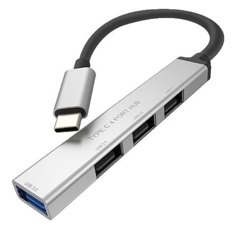 ROLINE USB-Hub – USB-C, 4× USB-A, für iPad Pro/Mac/Notebook