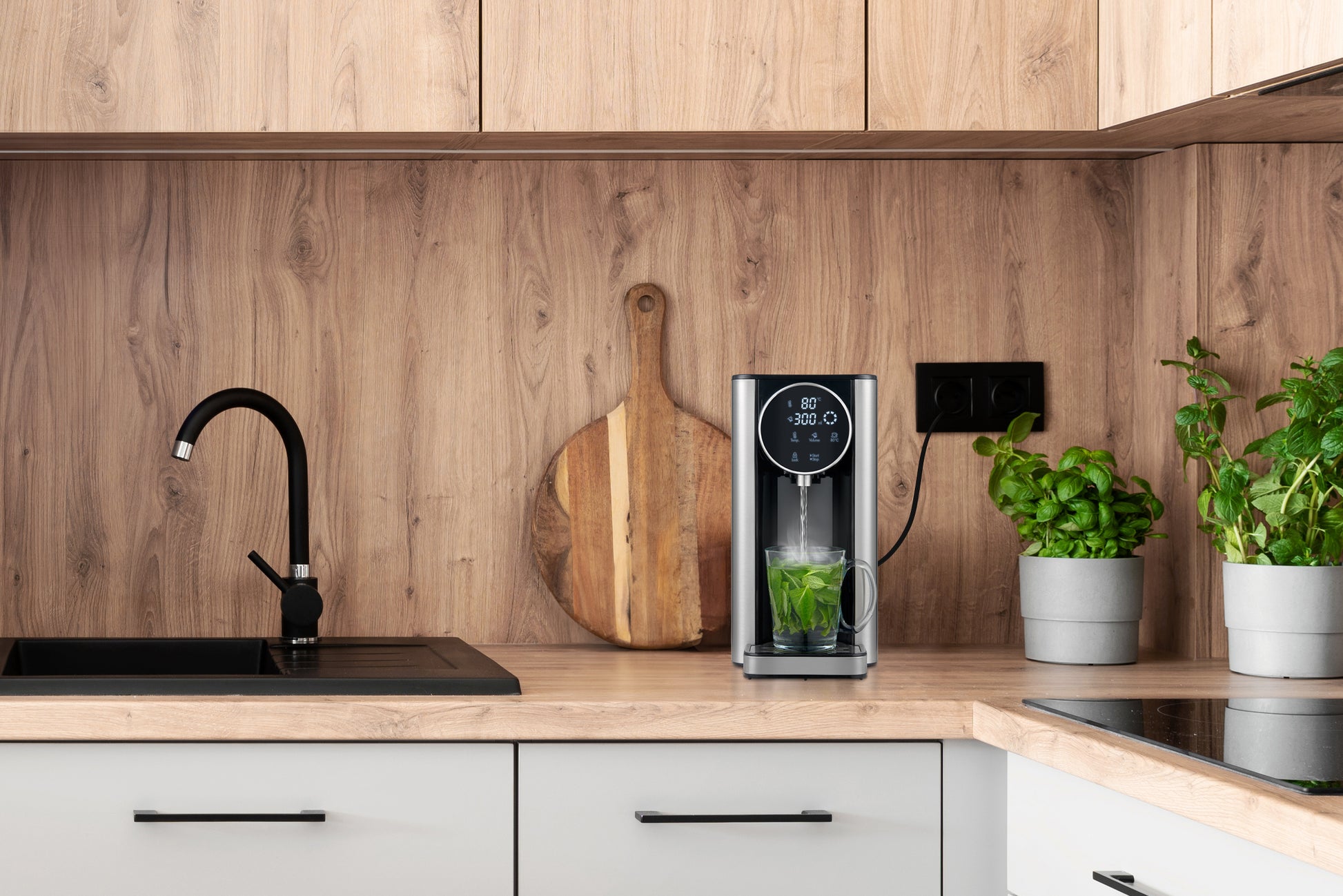 Trisa Silver Stream Wasserkocher – 2,7 l, mit Temperaturwahl, Edelstahl