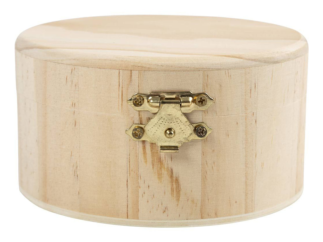 Creativ Company Kiste rund, Ø 11 cm × 6 cm, Sperrholz (Kiefer)