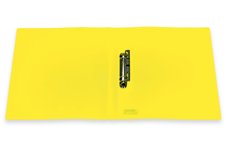 HERMA Ringbuch – A4 Hochformat – 2-Ring, Rücken 35 mm – Neongelb, Kunststoff, mit Niederhalter