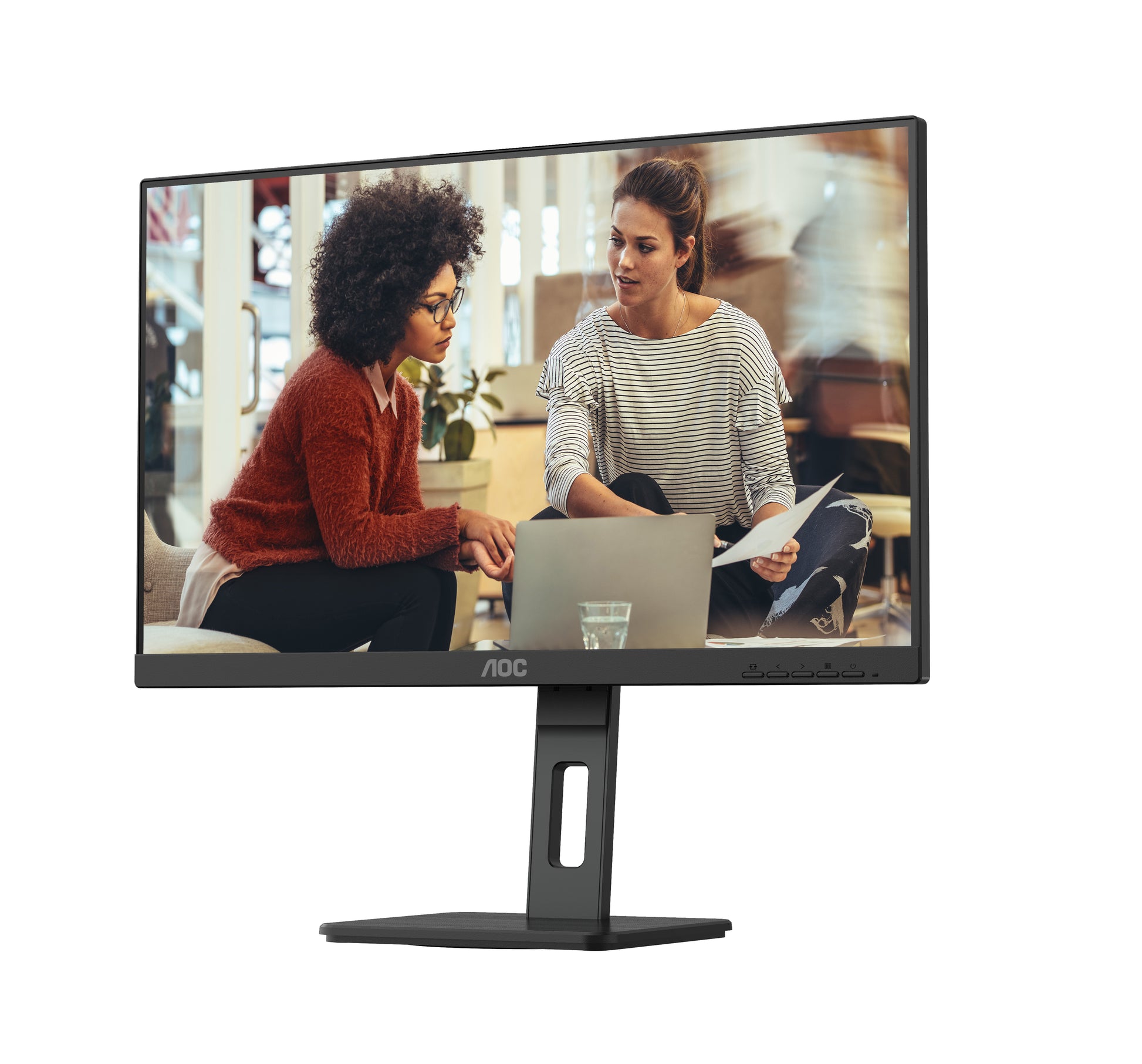 AOC U27E3UF – Monitor, 27", 60 Hz, 350 cd/m², Adaptive Sync, Daisy Chain, USB-Hub, VESA 100 × 100, Schwarz