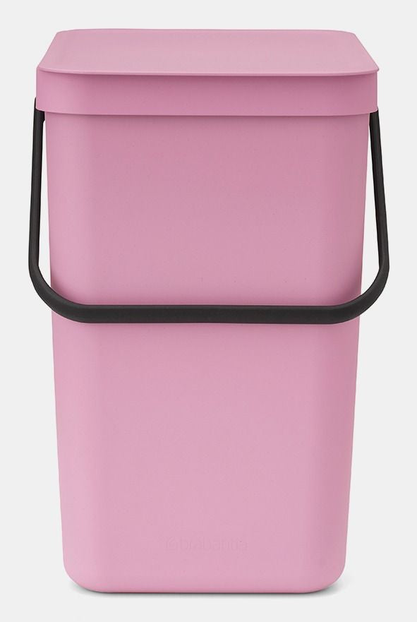 Brabantia Sort & Go Recyclingbehälter – 25 l – Kunststoff, rechteckig – rosa