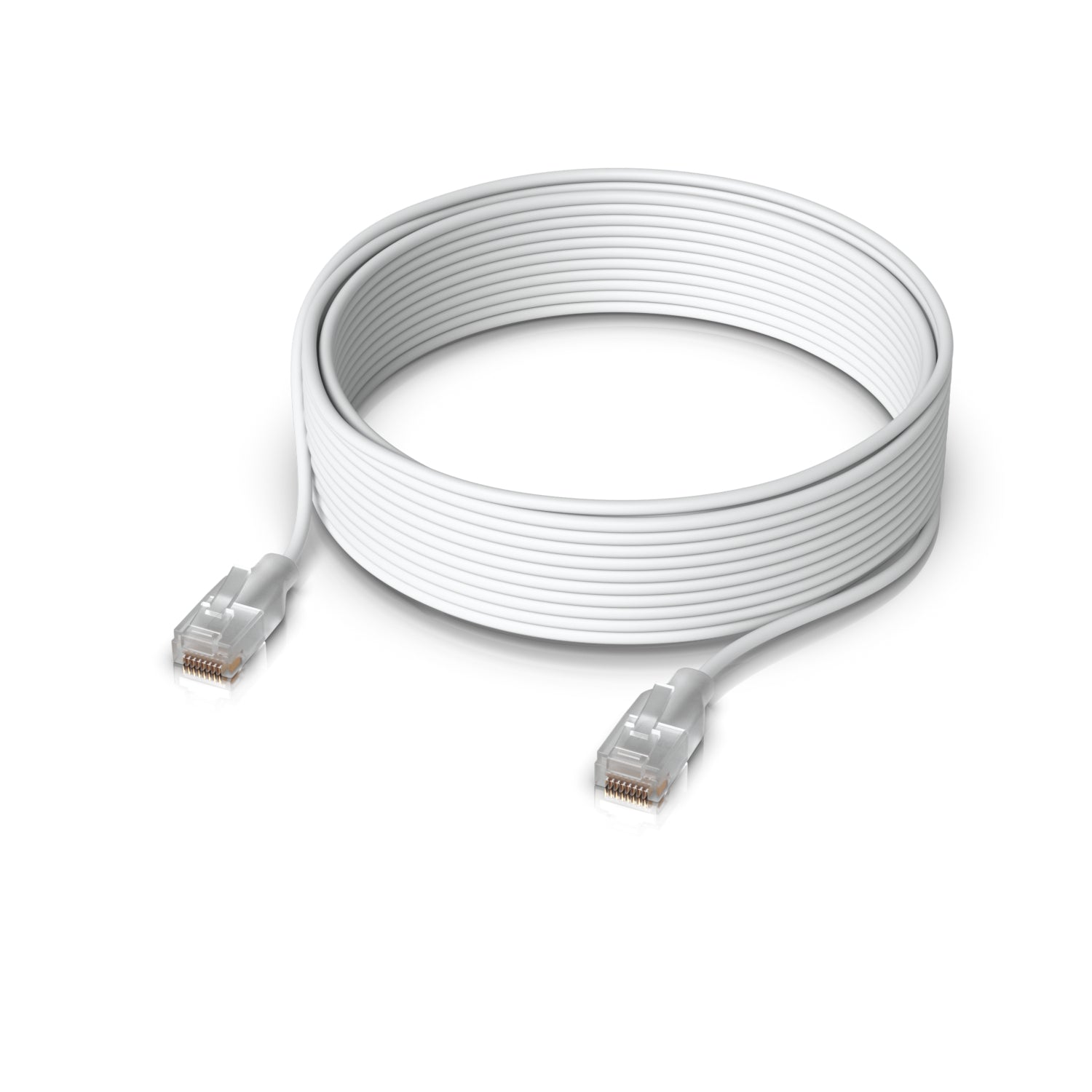 Ubiquiti Patchkabel – PoE++, 12 m, RJ45–RJ45, durchsichtig, weiss, Cat6, 2,5 GbE – 1 Stk.