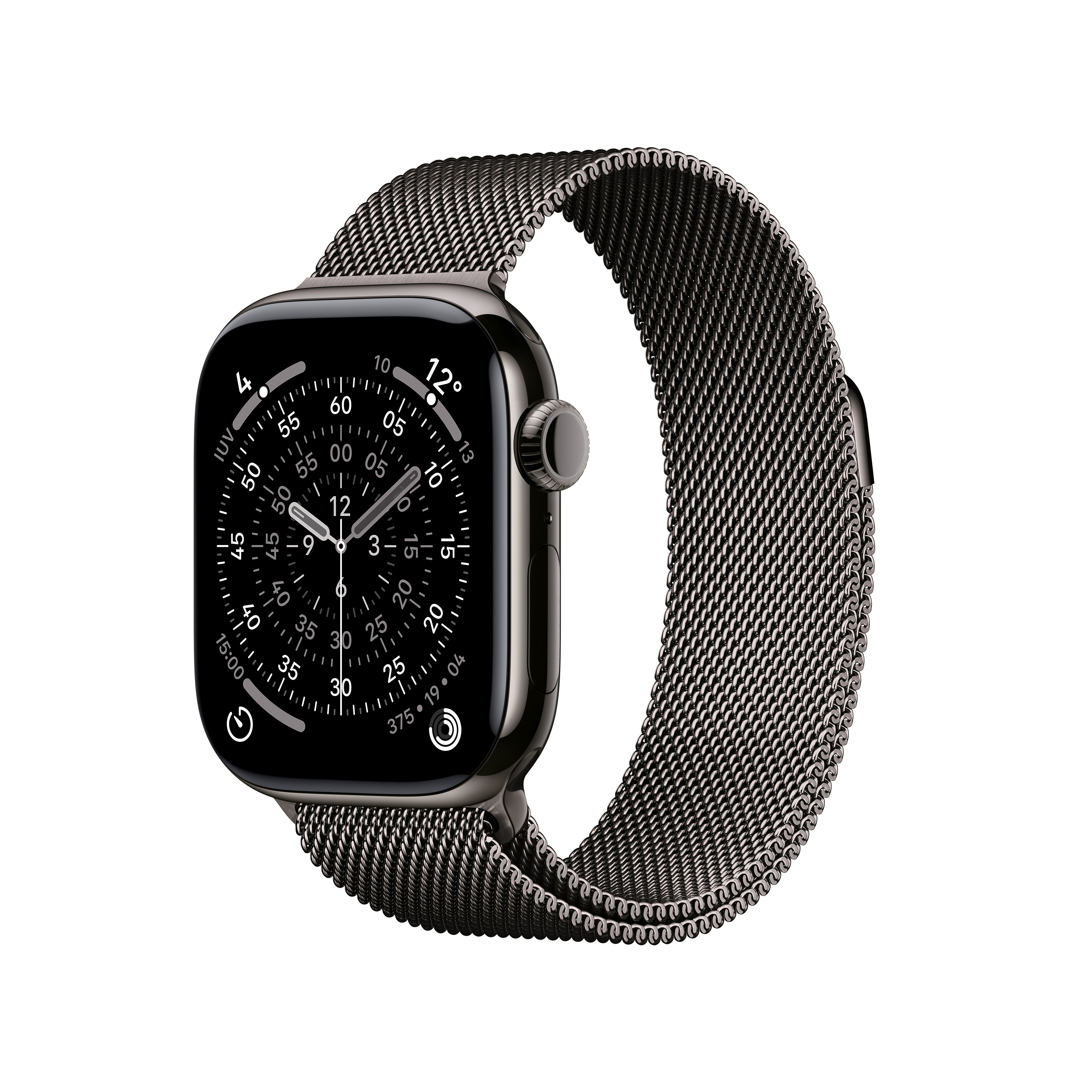 Apple Watch S11 – Smartwatch – 42 mm, LTE, OLED, 50 m, IP6X, Slate Titanium, Bandgrösse S/M, Milanese Loop