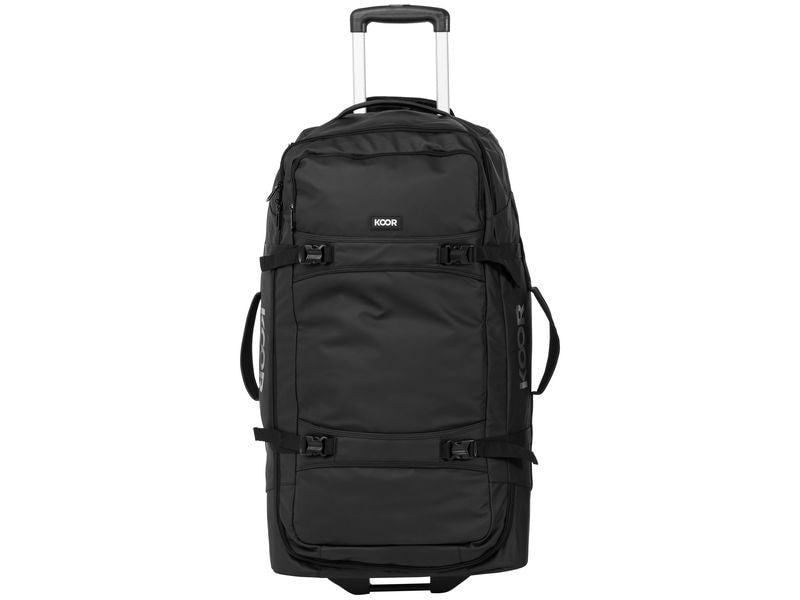 KOOR Trolley – 90 l, Weichschale rPET, 2 Rollen, Schwarz, 39 × 75 × 32 cm