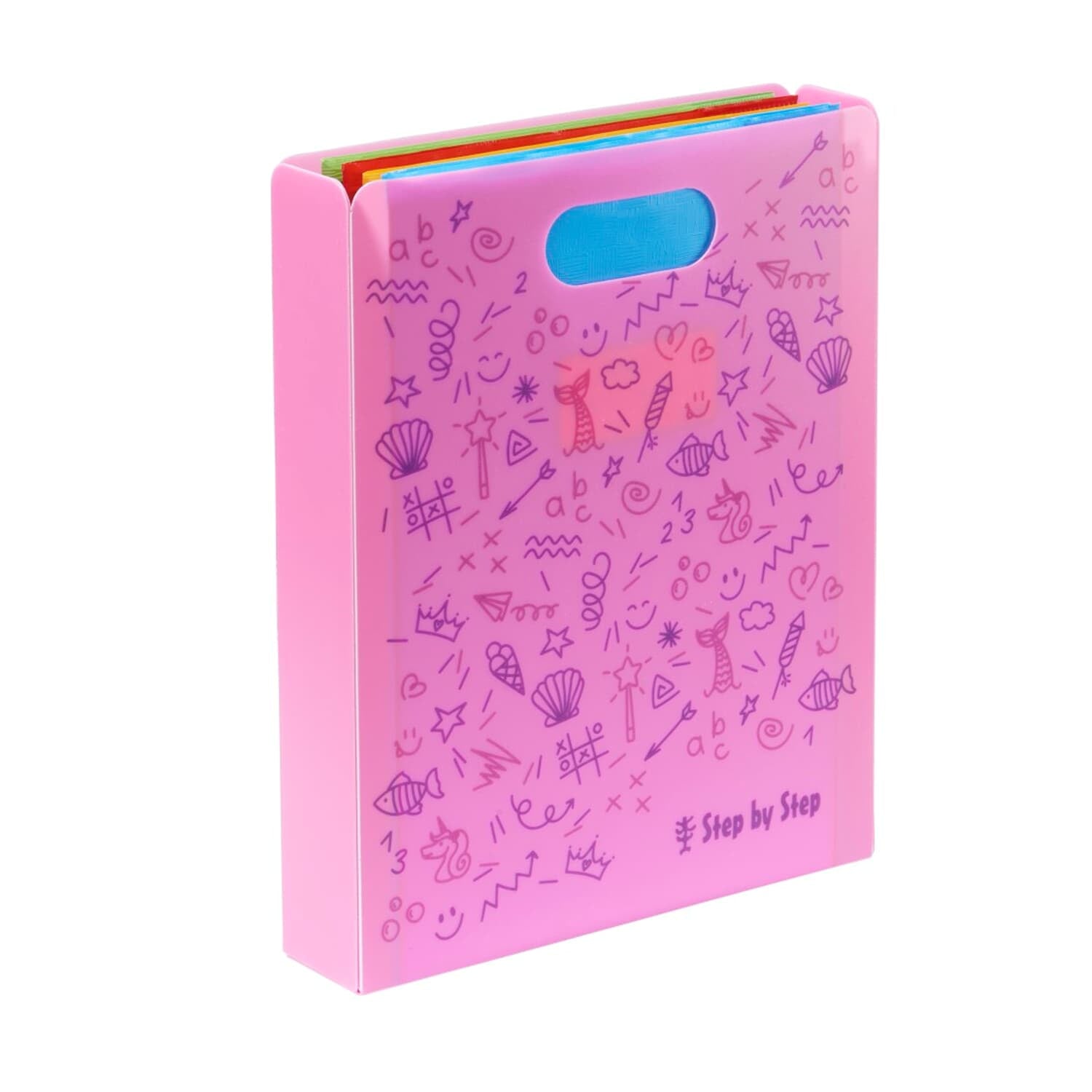 Step by Step Sammelmappe für A4, Kunststoff, pink