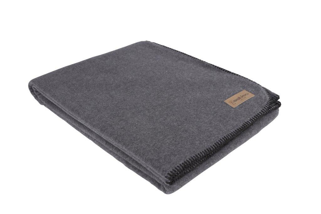 Eskimo Wohndecke – 100 × 150 cm, Viskose/Polyester, Anthrazit
