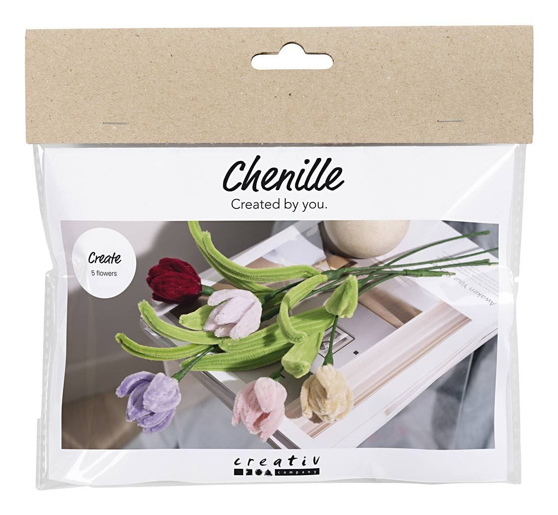 Creativ Company Bastelset (Blumendraht, Chenille) – mehrfarbig