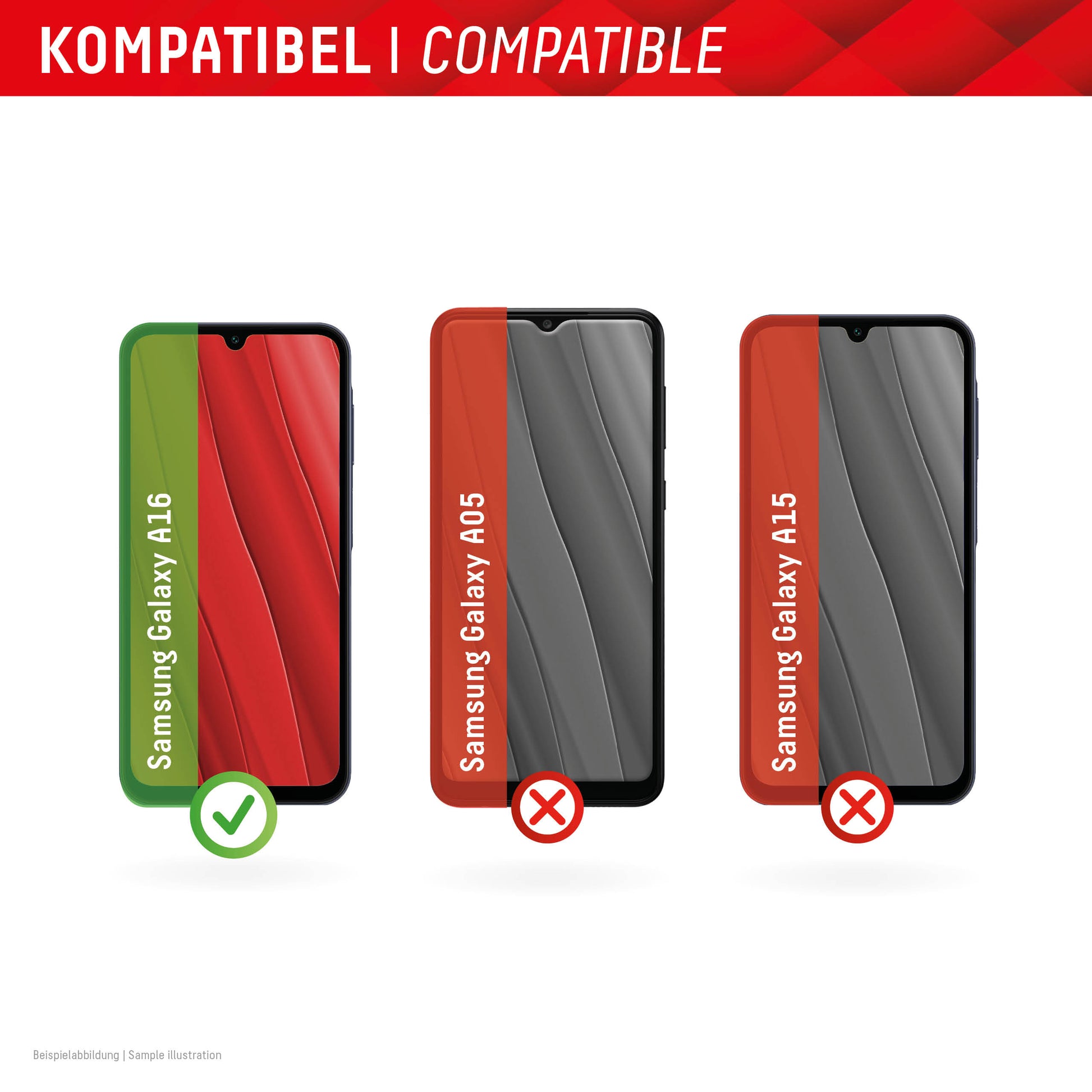 Displex Displayschutz (Hybrid-Glas), 9H – für Galaxy A16 – mit Applikator