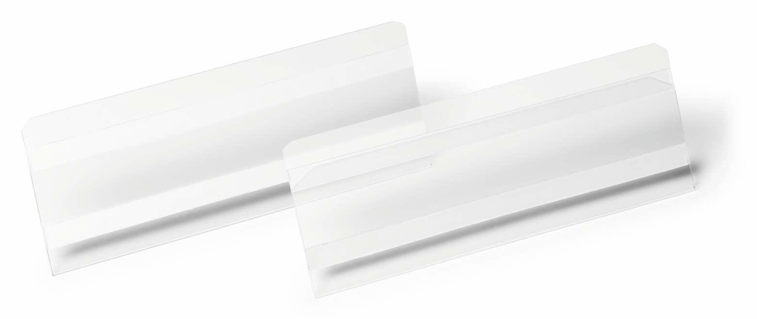 Durable Kennzeichnungstaschen – 210 × 74 mm, transparent, selbstklebend, für 1/2 A5 quer