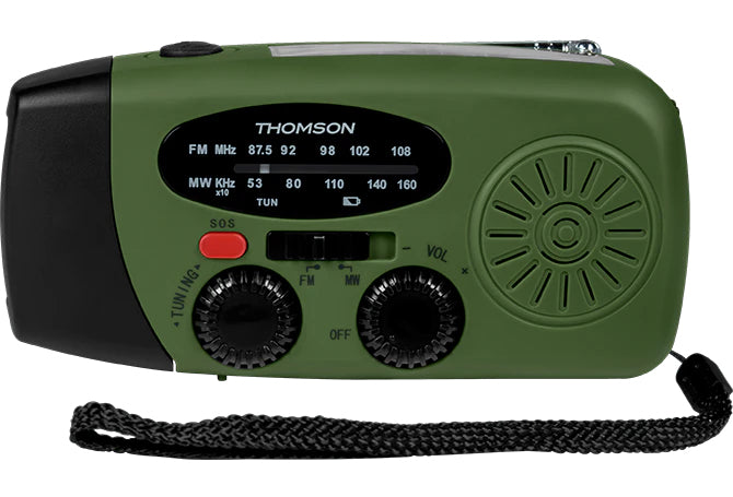 Thomson RT260 – Tragbares Radio, AM/UKW, USB-C, IPX3, 2'000 mAh Akku – Grün