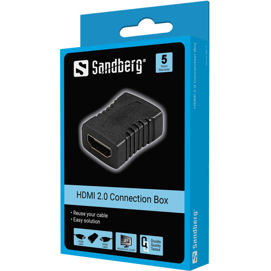 Sandberg HDMI (Buchse) auf HDMI (Buchse) Adapter – HDMI 2.0