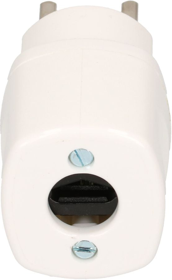 Max Hauri AG Max Hauri Montagestecker, T25 zu T23, 230 V 16 A, 38×80×41 mm – weiss