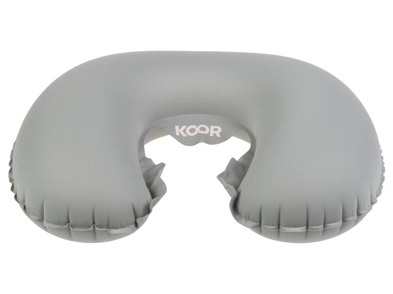 KOOR Reisekissen – aufblasbar – 310 × 110 × 360 mm – Grau