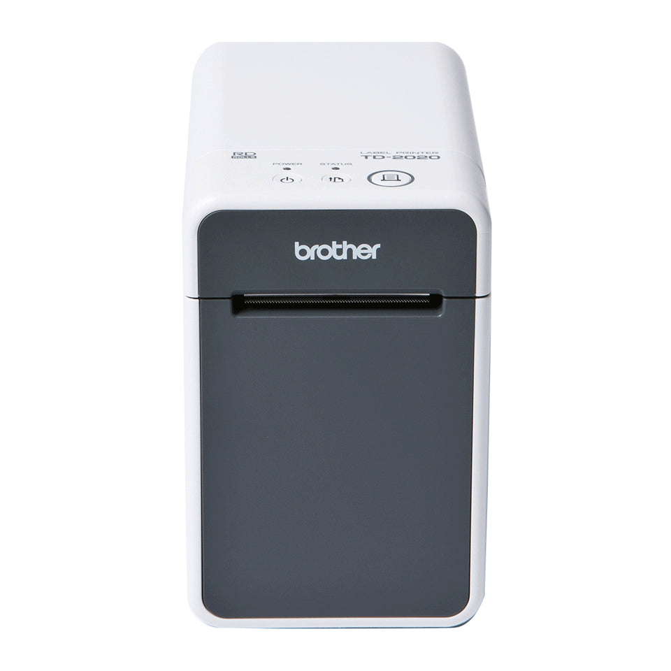 Brother TD-2020A – Etikettendrucker, Thermodirekt, Auto-Cutter, USB, 203 dpi, für Etiketten bis 56 mm