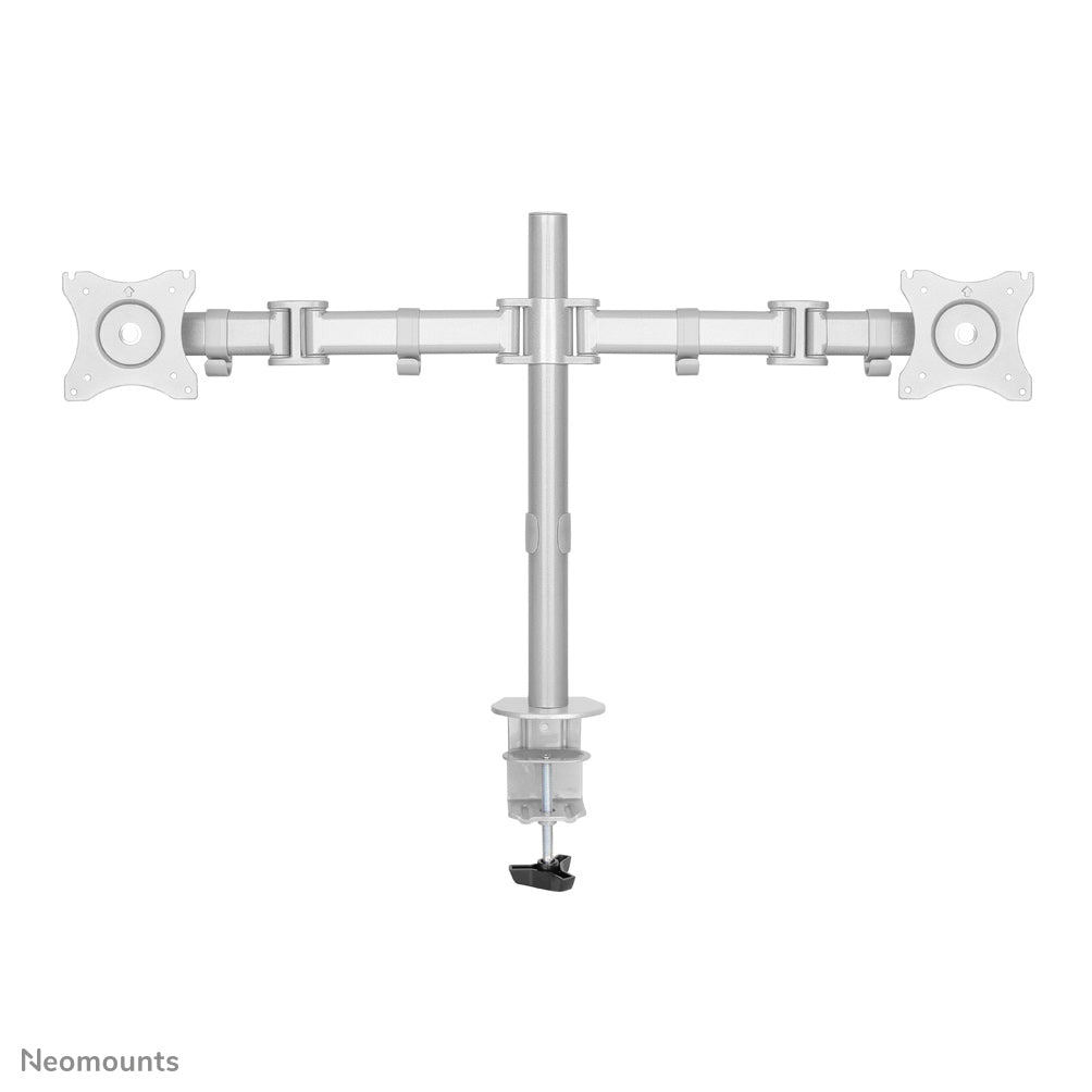 Neomounts NM-D135DSILVER – Monitorarm Tischhalterung – 2 Monitore – 10–27" – VESA 75×75/100×100 mm – bis 8 kg