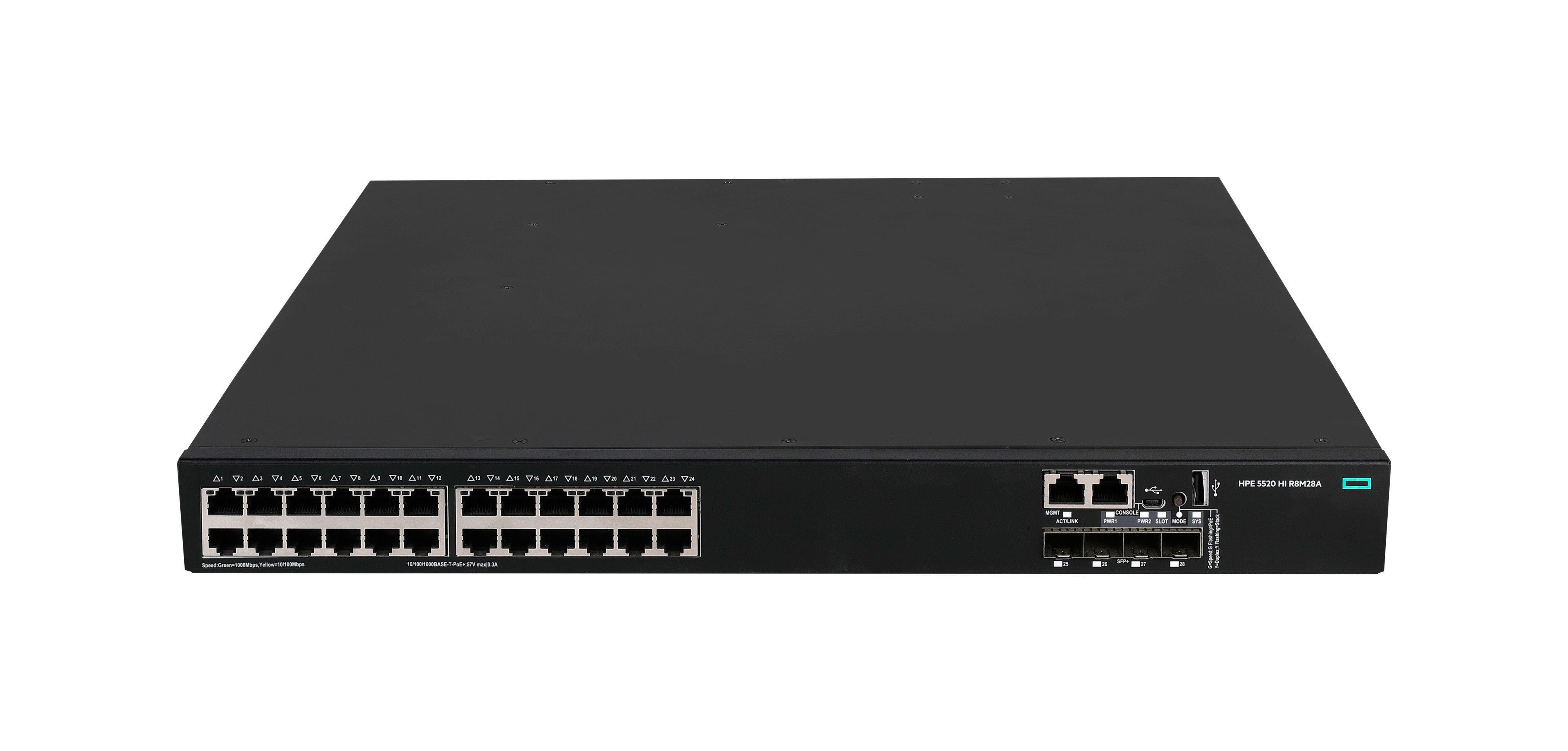 HPE 5520 HI – Managed Switch – 24×GbE, 4×SFP+, PoE+ 720 W, 1U