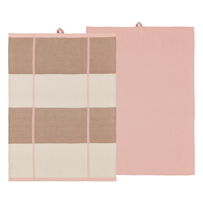 Södahl Geschirrtücher 2er-Set, 50 × 70 cm, Baumwolle, Rosa