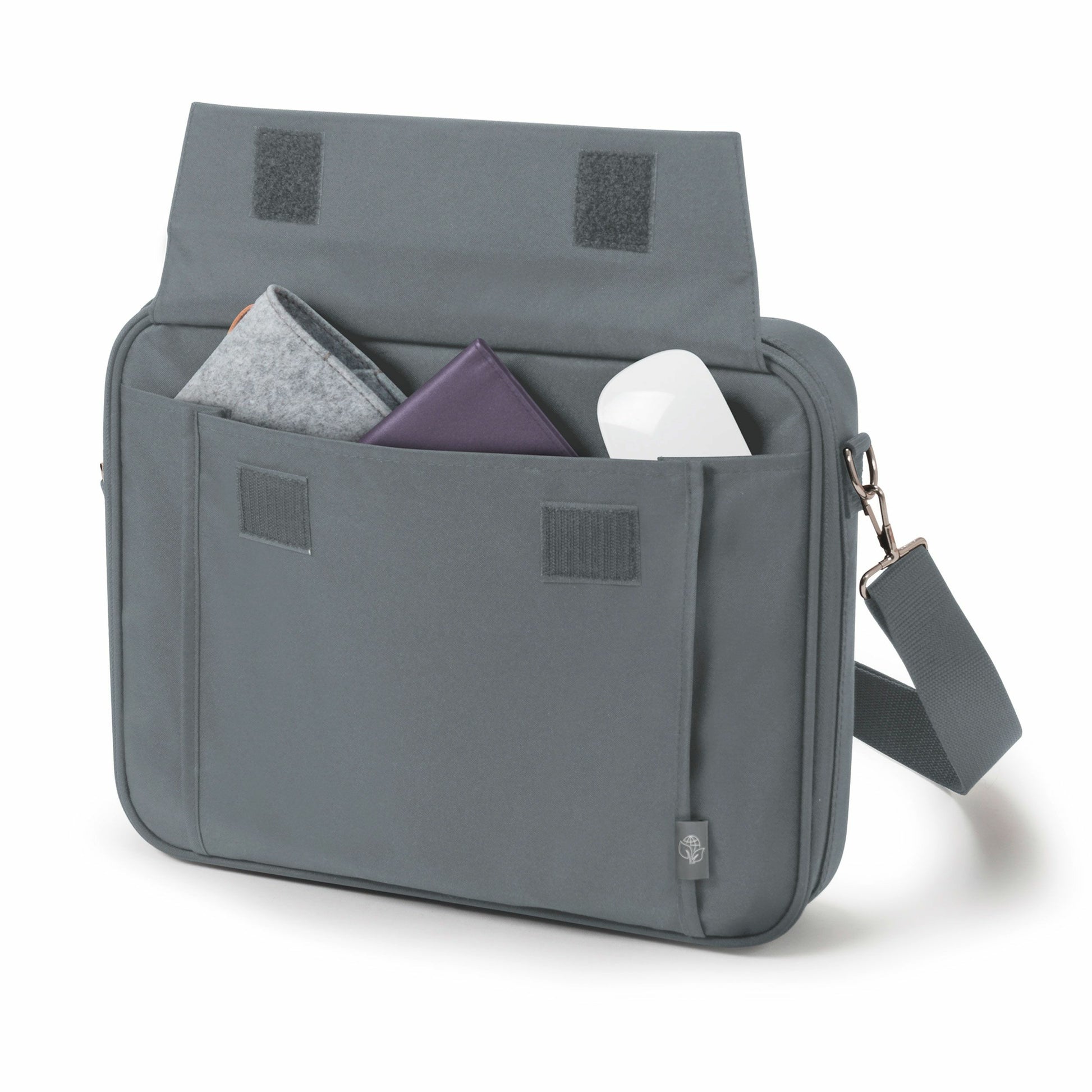DICOTA Notebook-Tasche bis 17,3" – mit Fronttasche, Tragegriff – Grau