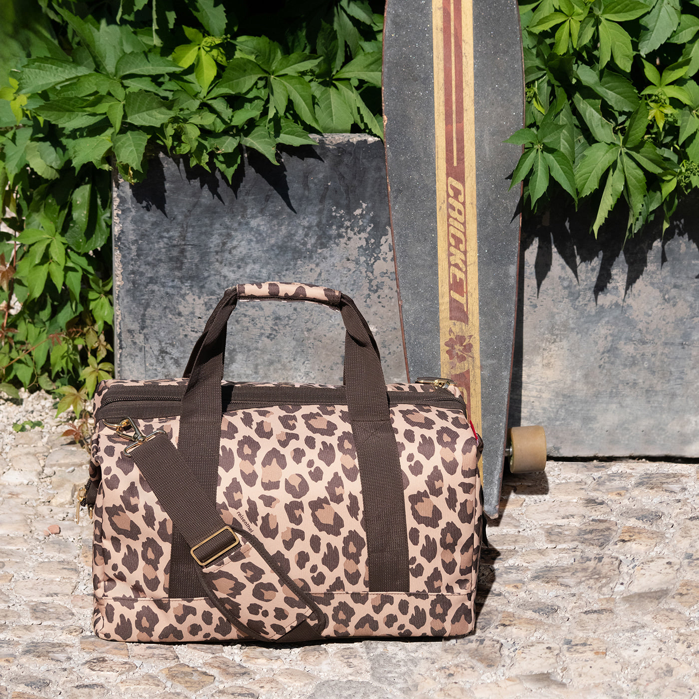 Reisenthel Umhängetasche Allrounder L – 30 l, Polyester, Leo Macchiato, 52 × 29 × 39,5 cm