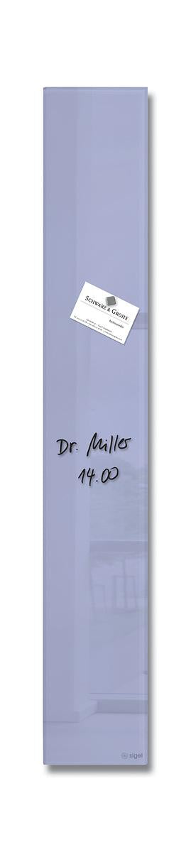 Sigel Whiteboard – 12 × 78 cm, Glas, magnetisch, Wandmontage, inkl. Magnete, Montagesatz