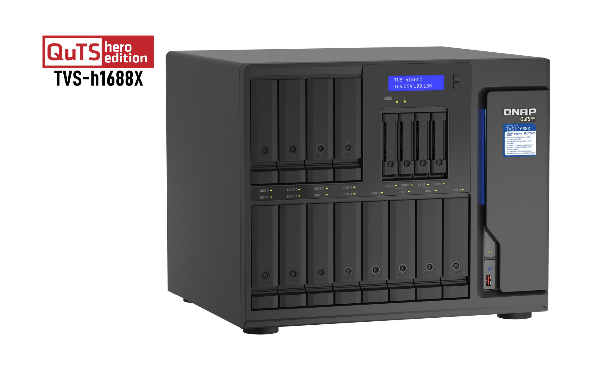 QNAP TVS-h1688X-W1250-32G Speichergerät – 16-Bay