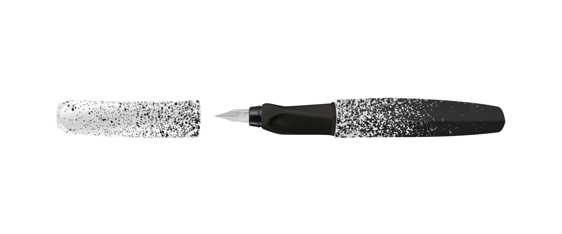 Pelikan Twist – Füllfederhalter – M – Schwarz/Weiss – Edelstahl
