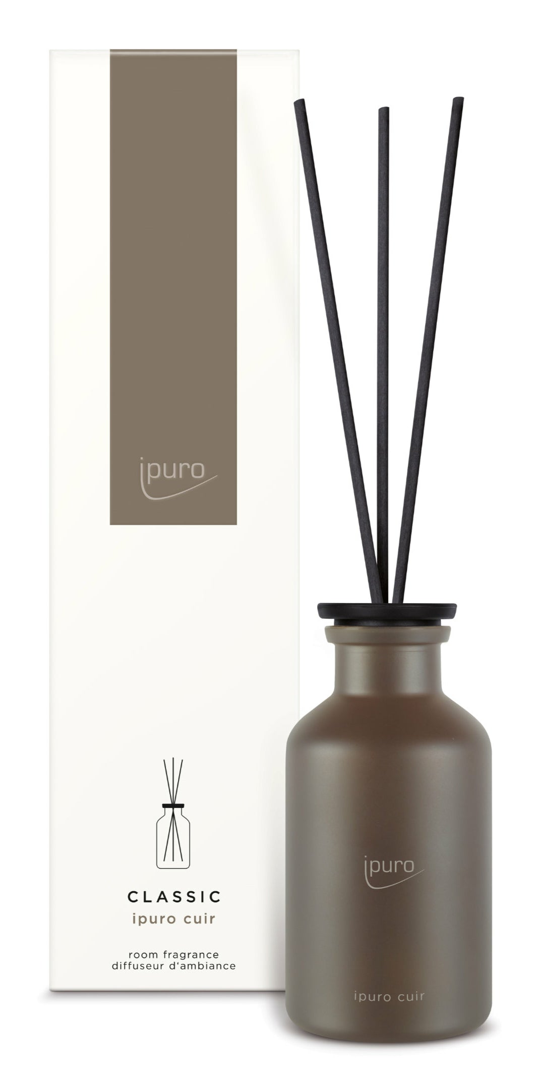 ipuro cuir – Duftstäbchen, 240 ml
