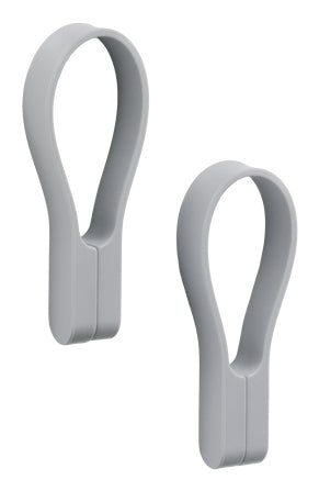 Zone Denmark Handtuchhalter Loop – 1,8×1,0×9 cm, Silikon, Magnet, Grau, 2er-Set