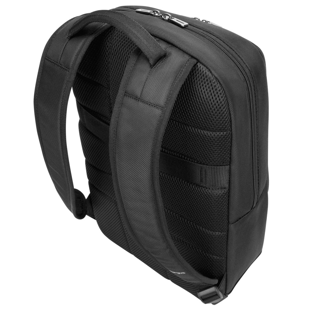 Targus CitySmart Essential Notebook-Rucksack bis 16" – Trolley-Haltegurt, Flaschenhalter – Schwarz/Grau