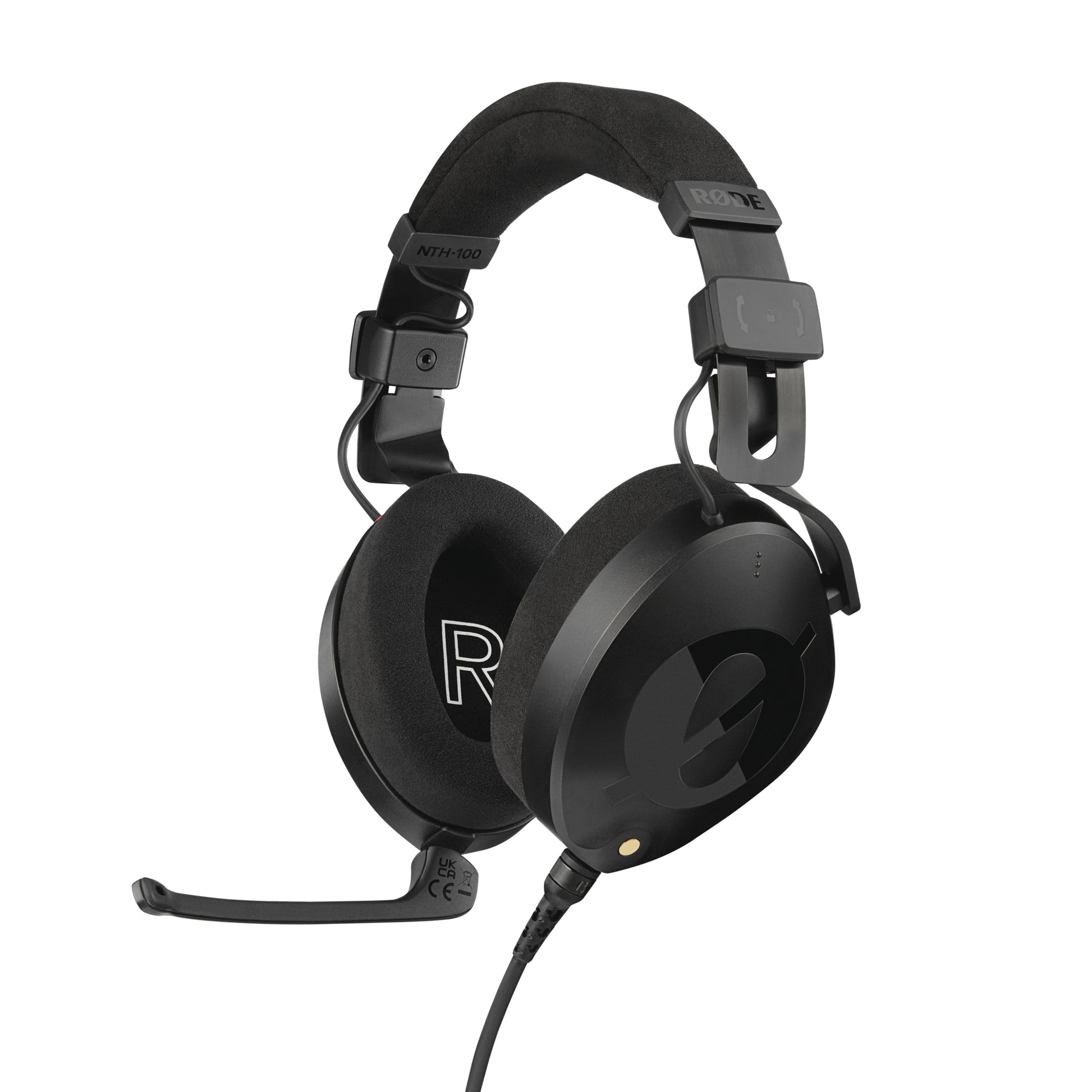 RØDE NTH-100M – Duo Headset Over-Ear – 6,3 mm Klinke, Abnehmbares Mikrofon – Schwarz – für PC