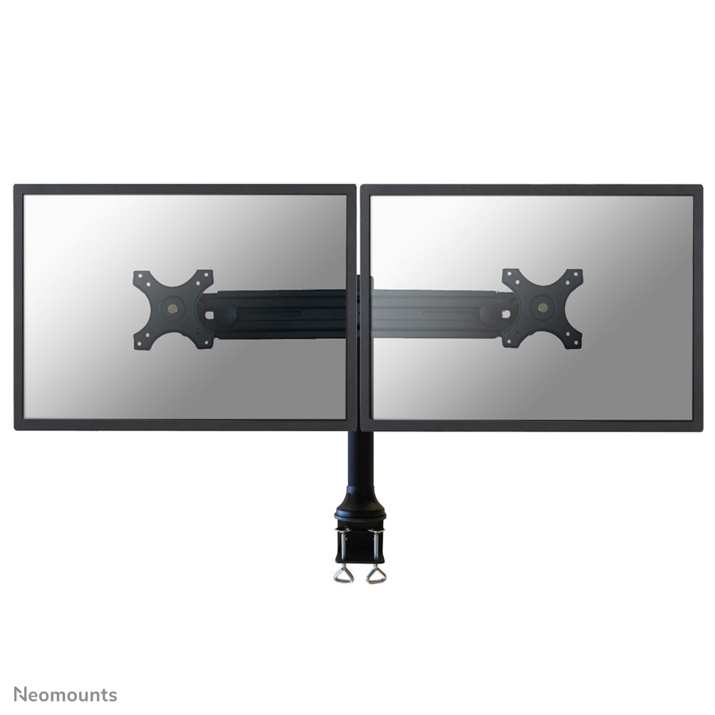 Neomounts Kipp-/Dreh-/Schwenkbarer Dual-Schreibtisch – Monitorarm, Dual, Tischklemme, bis 30", VESA 75 × 75/100 × 100 mm, 8 kg