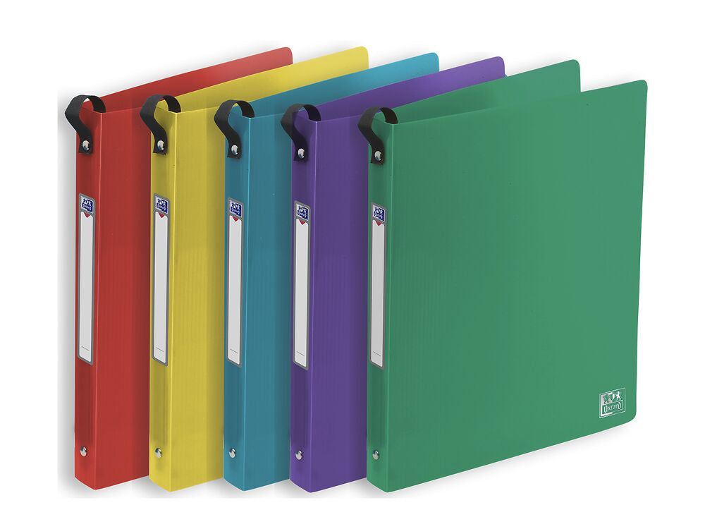 Oxford ELBA School Life Ringbuch – 2-Ring – für A4 – Rückenbreite 3 cm – mehrfarbig – 18 Stk.
