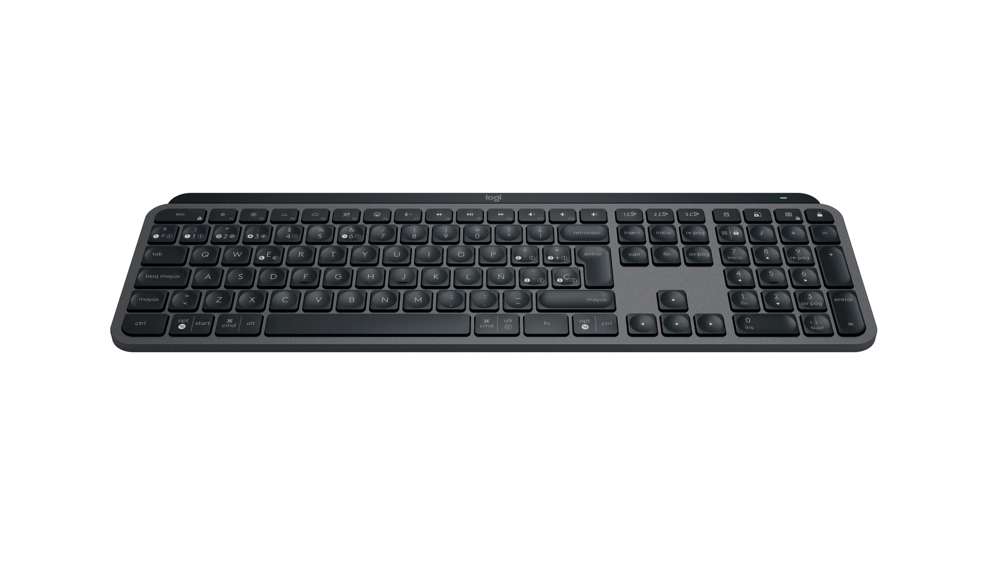 Logitech MX Keys S – Tastatur, kabellos (Bluetooth), ES-Layout (ES), Graphit