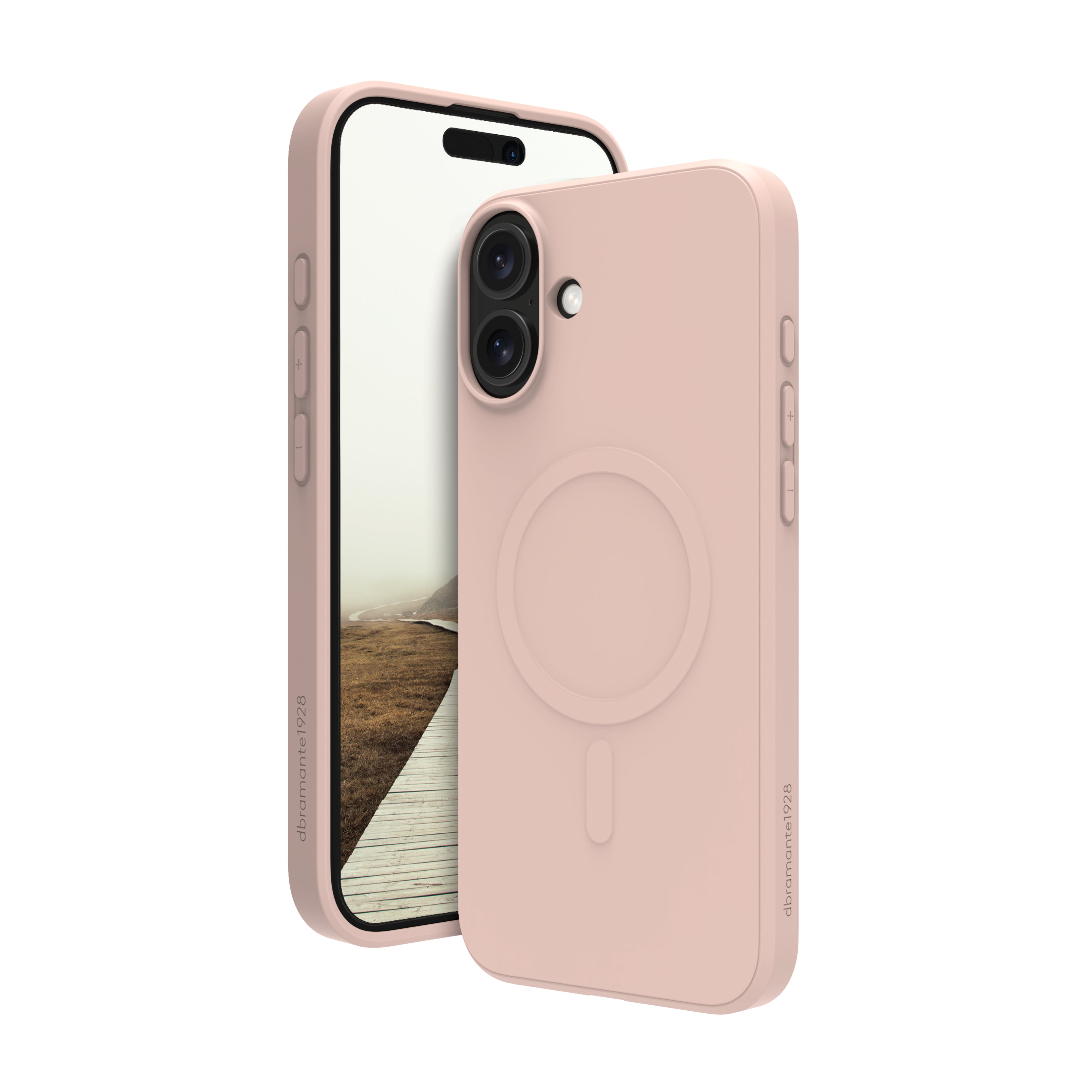 dbramante1928 Greenland Pro MS Backcover – für Apple iPhone 16 Plus, Recycling-Kunststoff, Pink Sand