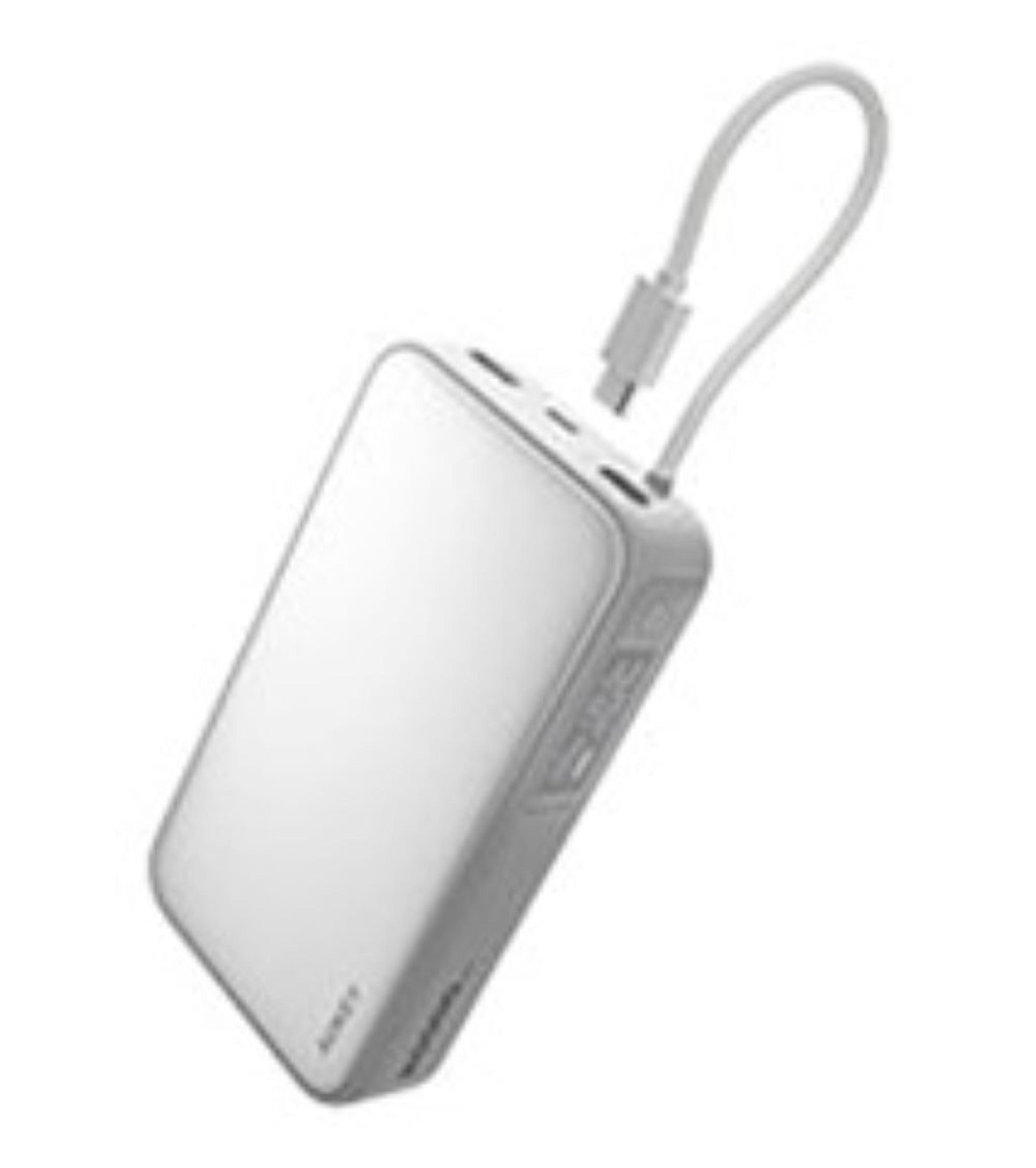 AUKEY Powerbank 10000 mAh, PD 30 W, mit integriertem USB-C-Kabel, Digitalanzeige, für Smartphones