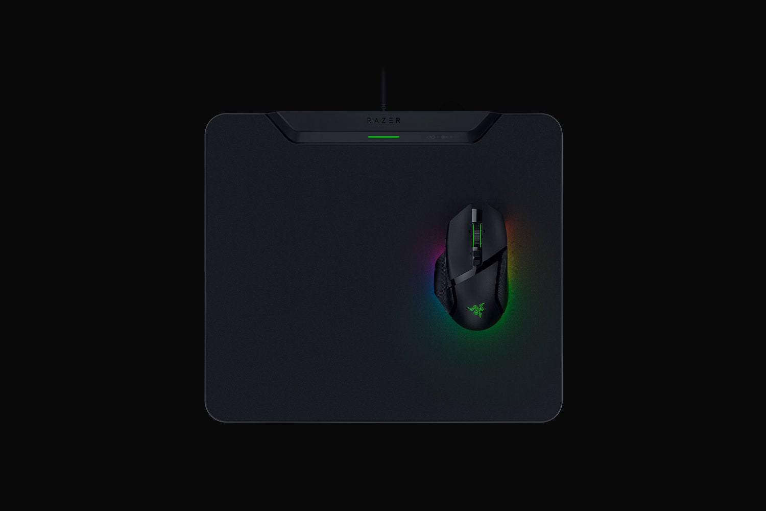 Razer HyperFlux V2 – Gaming-Mauspad – 311 × 360 mm, Stoff, Schwarz